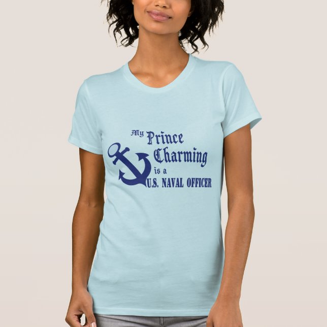 Prince Charming är USA:s Naval Officer Tee (Framsida)
