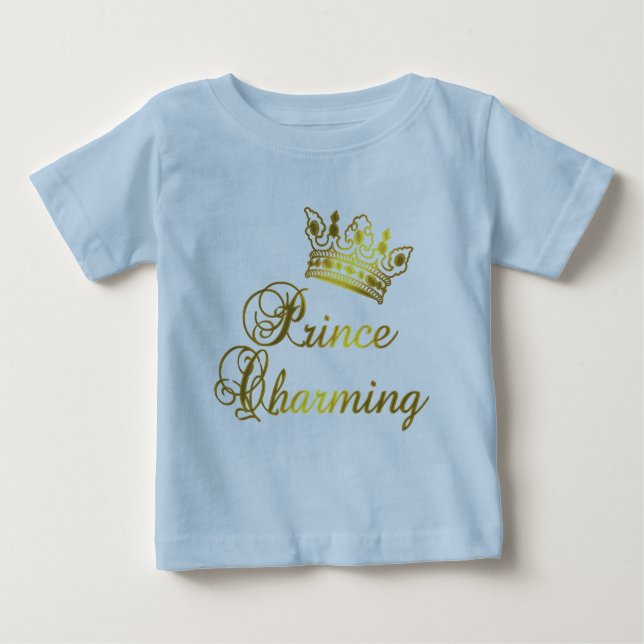 Prince Charming i Guld T-shirt för Baby eller Vuxe (Framsida)