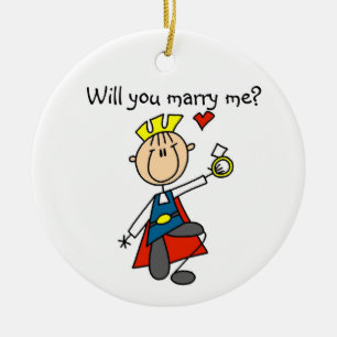 Prince Charming kommer att du marry mig Julgransprydnad Keramik