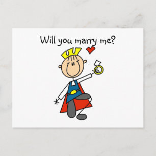 Prince Charming kommer att du marry mig Vykort