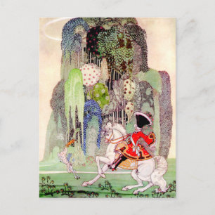 Prince Charming på hans vita häst av Kay Neilsen Vykort