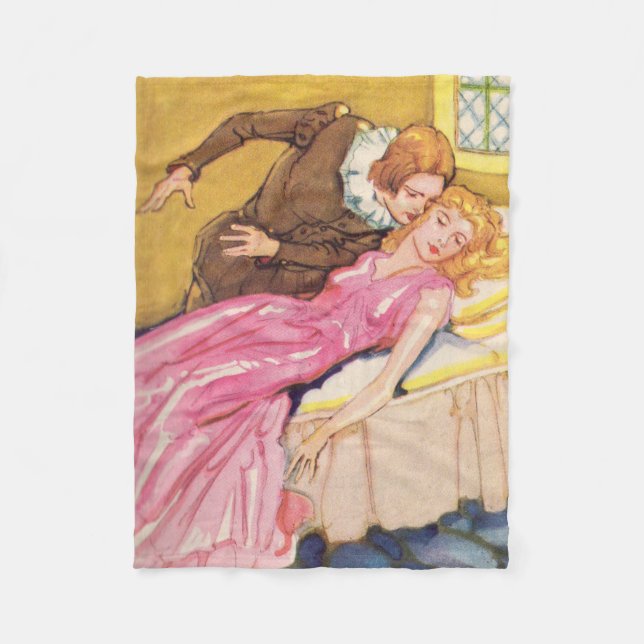Prince Charming pussing Sleeping Beauty Fleecefilt (Framsidan)