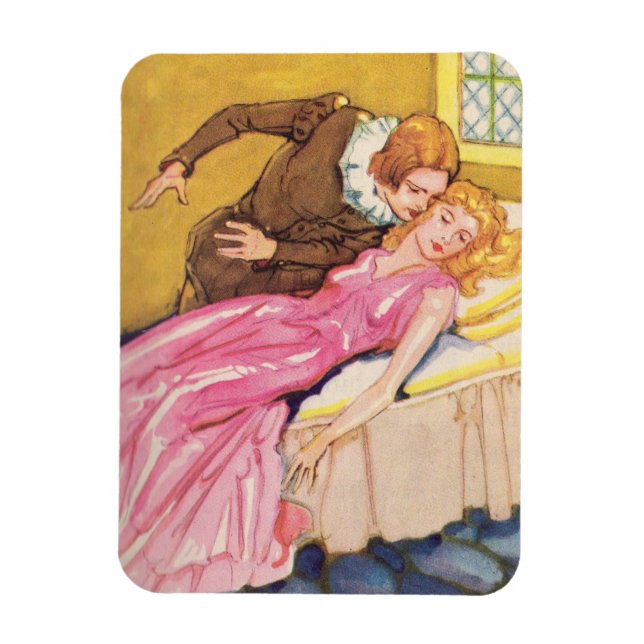 Prince Charming pussing Sleeping Beauty Magnet (Vertikal)