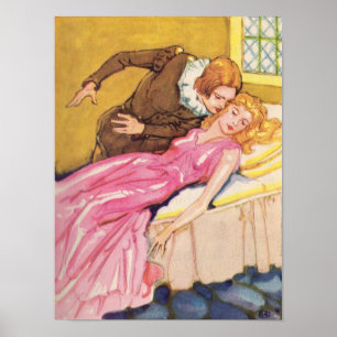 Prince Charming pussing Sleeping Beauty Poster