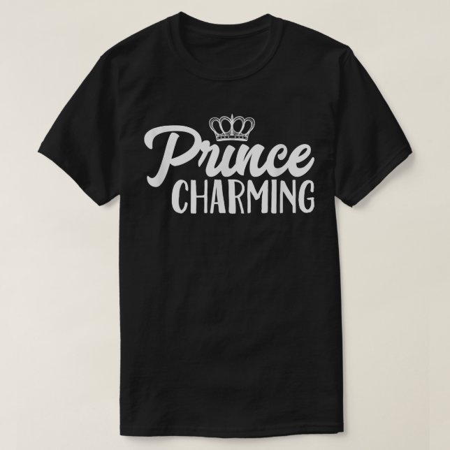 Prince Charming Wth CrownFairy Tale Hero Charmer T Shirt (Design framsida)