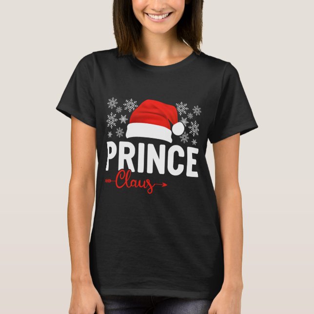 Prince Claus Julafton Light Funny Santa Hat jul T Shirt (Framsida)