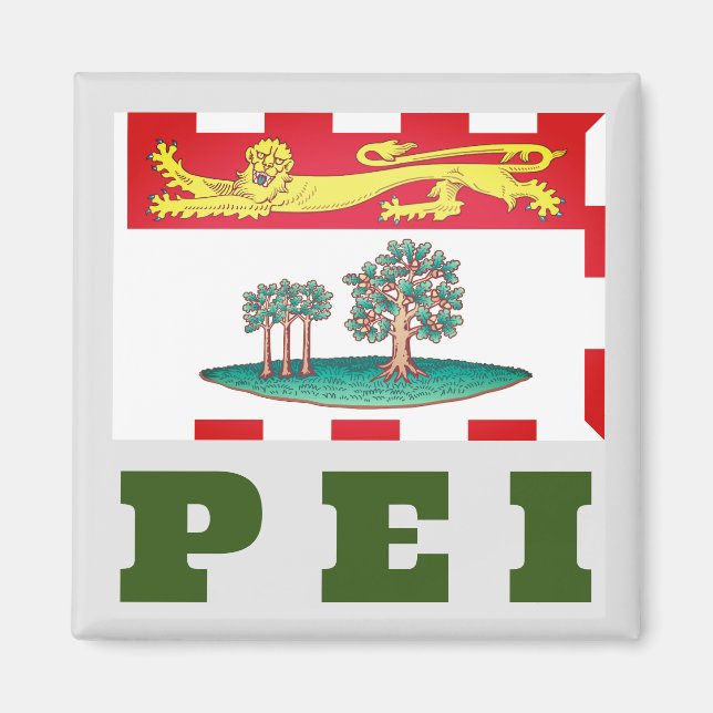 Prince Edward Island Flagga Magnet (Framsidan)
