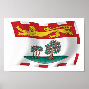 Prince Edward Island Flagga Poster Print