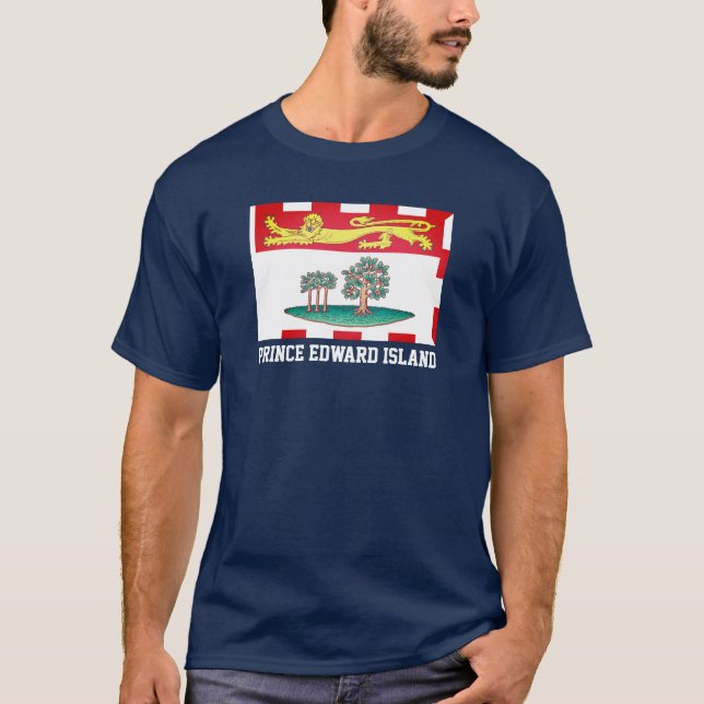 Prince Edward Island Flagga T Shirt (Framsida)