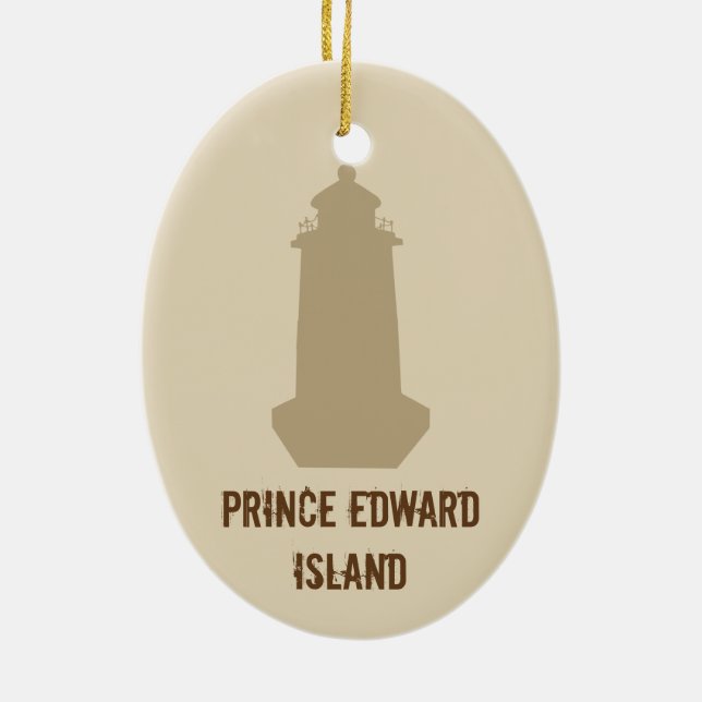 Prince Edward Island fyr Julgransprydnad Keramik (Baksidan)