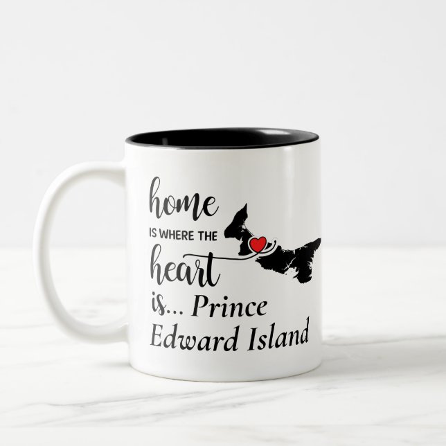 Prince Edward Island Home är där Heart är Två-Tonad Mugg (Vänster)