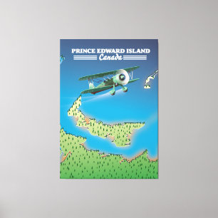 Prince Edward Island, Kanada karta. Canvastryck