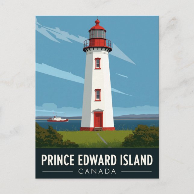 Prince Edward Island Lighthouse Travel Vykort (Framsida)