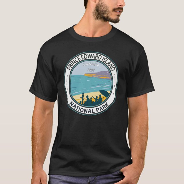 Prince Edward Island National Park Beach Badge T Shirt (Framsida)