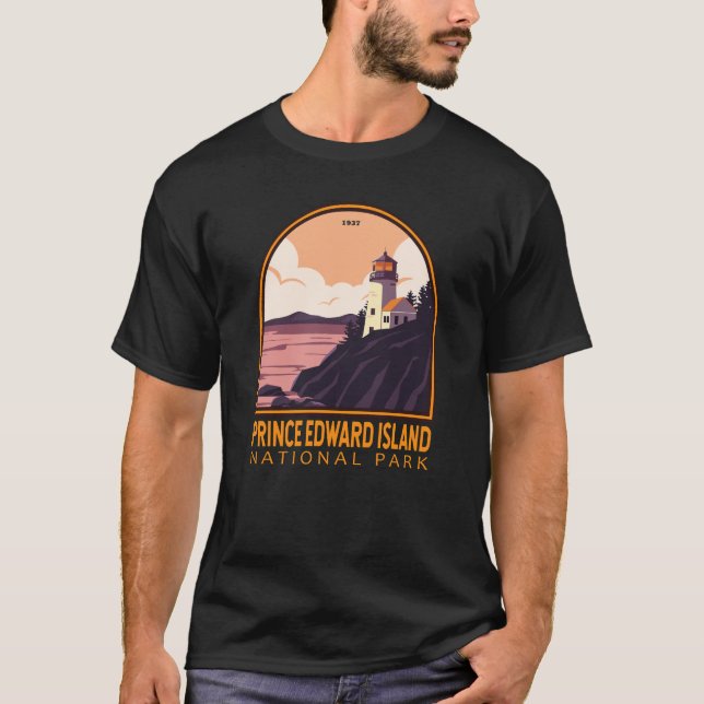 Prince Edward Island National Park Canada Emblem T Shirt (Framsida)