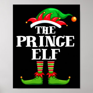 Prince Elf Matching Family Group jul Party P Poster