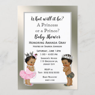Prince eller Princess Baby Shower Inbjudningar
