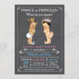 Prince eller Princess Gender Reveal - Kaukasien Inbjudningar