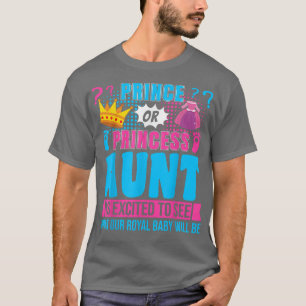 Prince eller Princess Moster Baby Gender Reveal Pa T Shirt