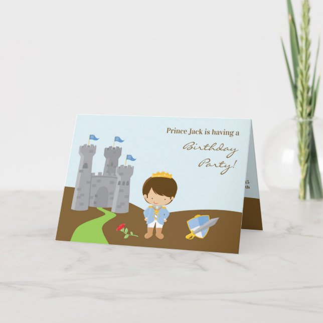Prince födelsedagsfest vikt kort (Framsida)