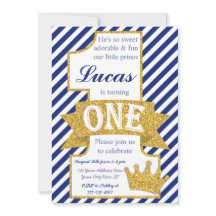 Prince Första Födelsedag Inbjudan med kuvert