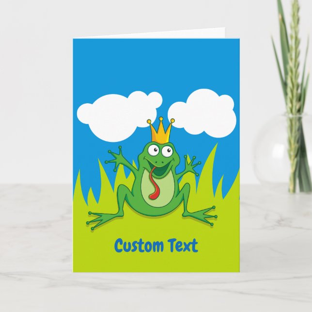 Prince Frog 5-tums x 7-tums Helgdag Card Helgkort (Framsida)