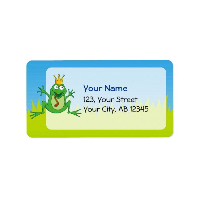 Prince Frog Adressetikett (Framsidan)