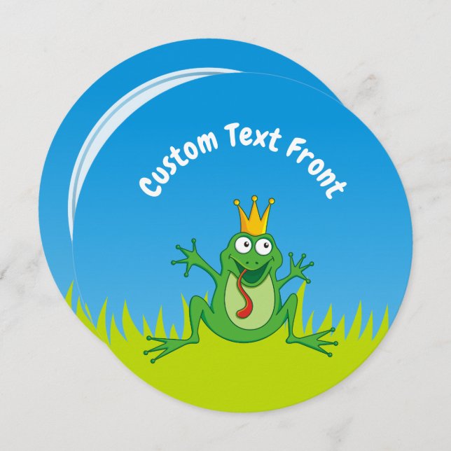 Prince Frog Inbjudningar (Fram/baksida)