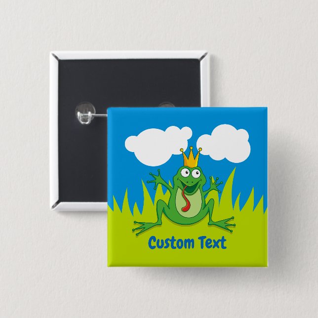 Prince Frog Pinback-knapp Knapp (Framsida & baksida)