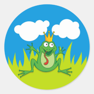 Prince Frog Runt Klistermärke