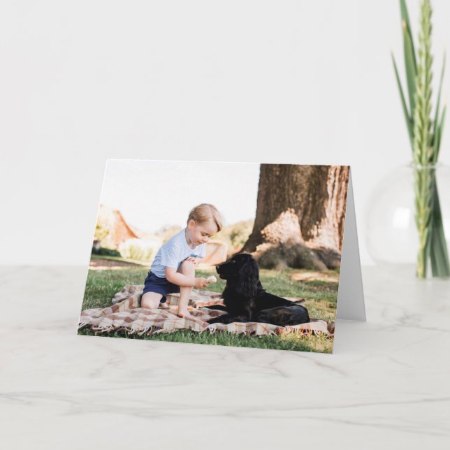 Prince George med hund Kort (Framsida)