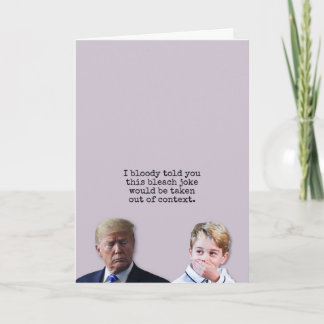 Prince George och Donald Trump-kort Kort