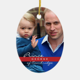 Prince George och Prince William Julgransprydnad Keramik