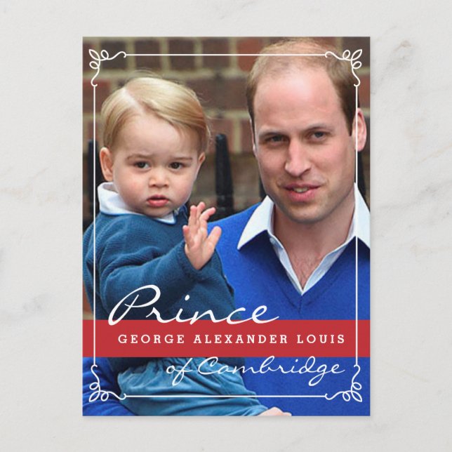 Prince George och Prince William Vykort (Framsida)