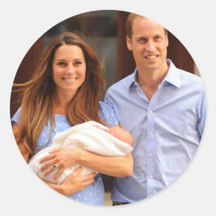 Prince George Royal Baby Runt Klistermärke