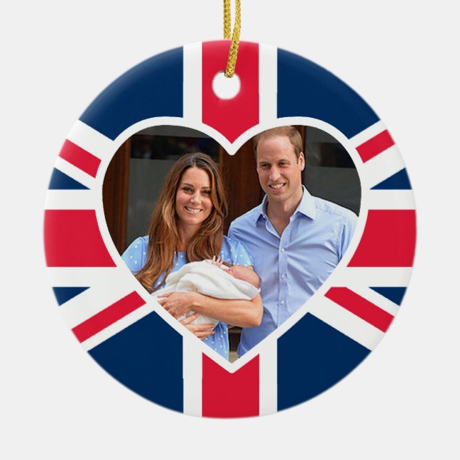 Prince George - William & Kate Julgransprydnad Keramik (Framsidan)