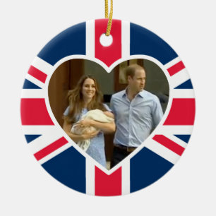 Prince George - William & Kate Julgransprydnad Keramik