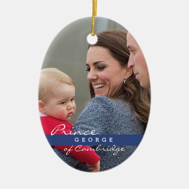 Prince George - William & Kate Julgransprydnad Keramik (Framsidan)