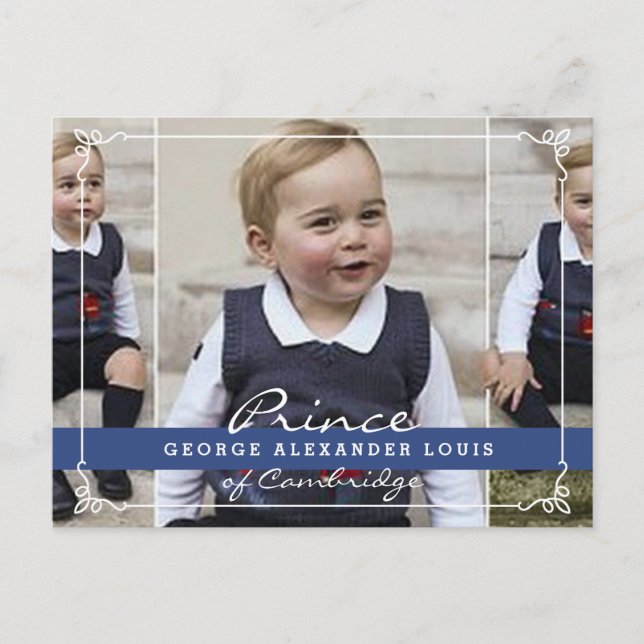 Prince George - William & Kate Vykort (Framsida)