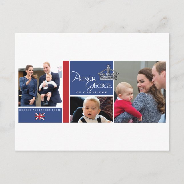 Prince George - William & Kate Vykort (Framsida)