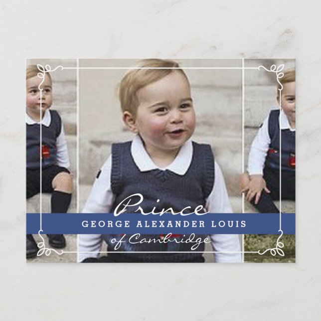 Prince George - William & Kate Vykort (Framsida)