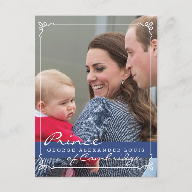 Prince George - William & Kate Vykort (Framsida)