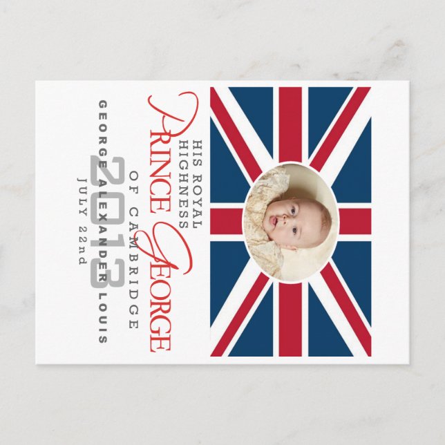 Prince George - William & Kate Vykort (Framsida)