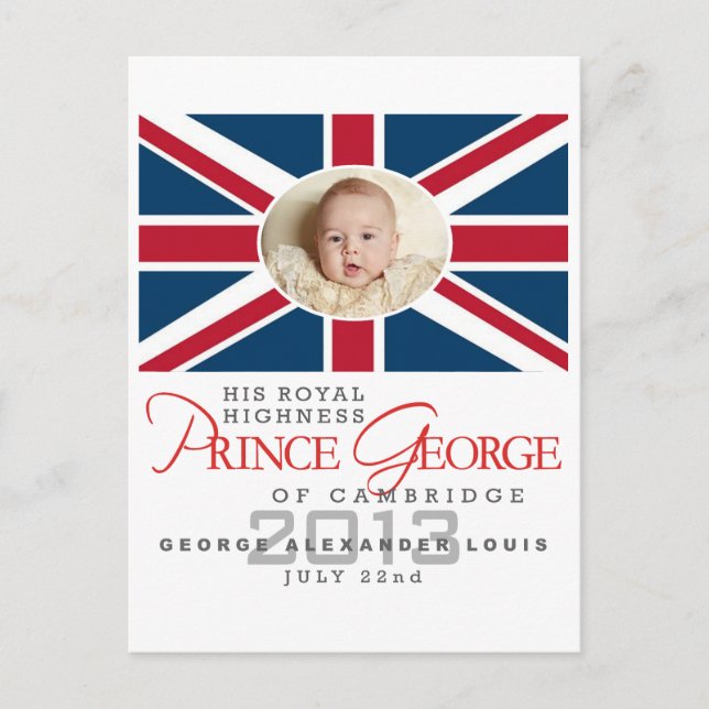 Prince George - William & Kate Vykort (Framsida)