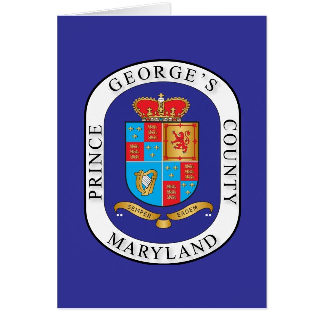 Prince George's County-försegling Hälsningskort (Framsidan)