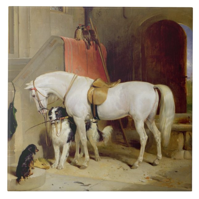 Prince George's Favorites (olja på canvas) Kakelplatta (Framsidan)