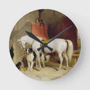 Prince George's Favorites (olja på canvas) Rund Klocka