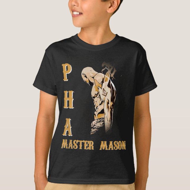 Prince Hall PHA Master Mason Fars dag Gift T Shirt (Framsida)