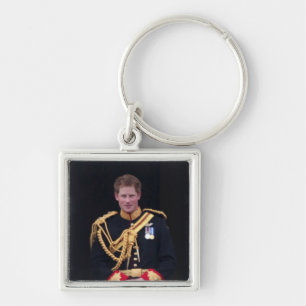 Prince Harry Fyrkantig Silverfärgad Nyckelring