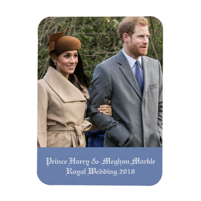 Prince Harry & Meghan Markle Royal Bröllop 2018 Magnet (Vertikal)